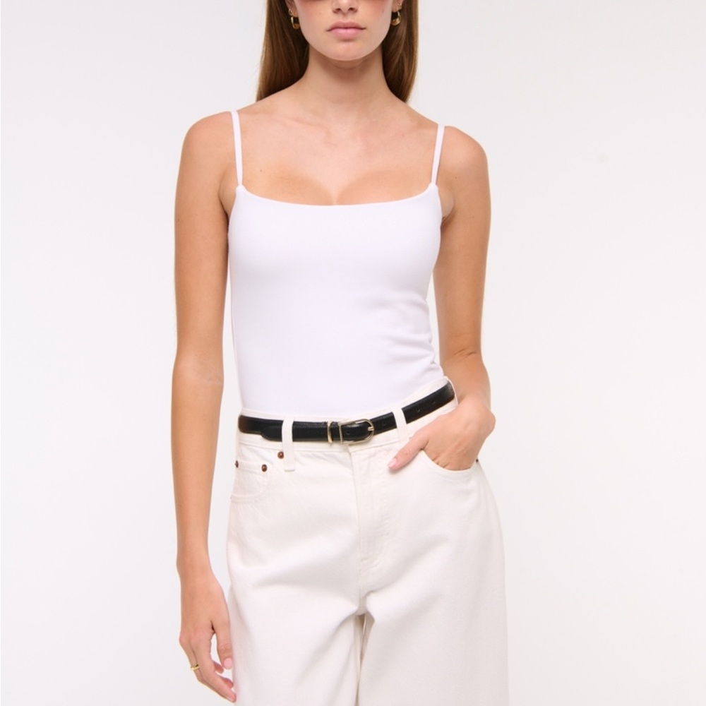 White Bra Free 90s Camisole Bodysuit